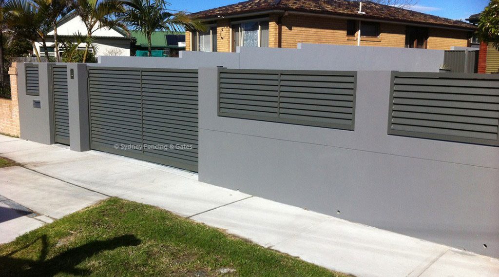 Aluminium louvre panels and gates